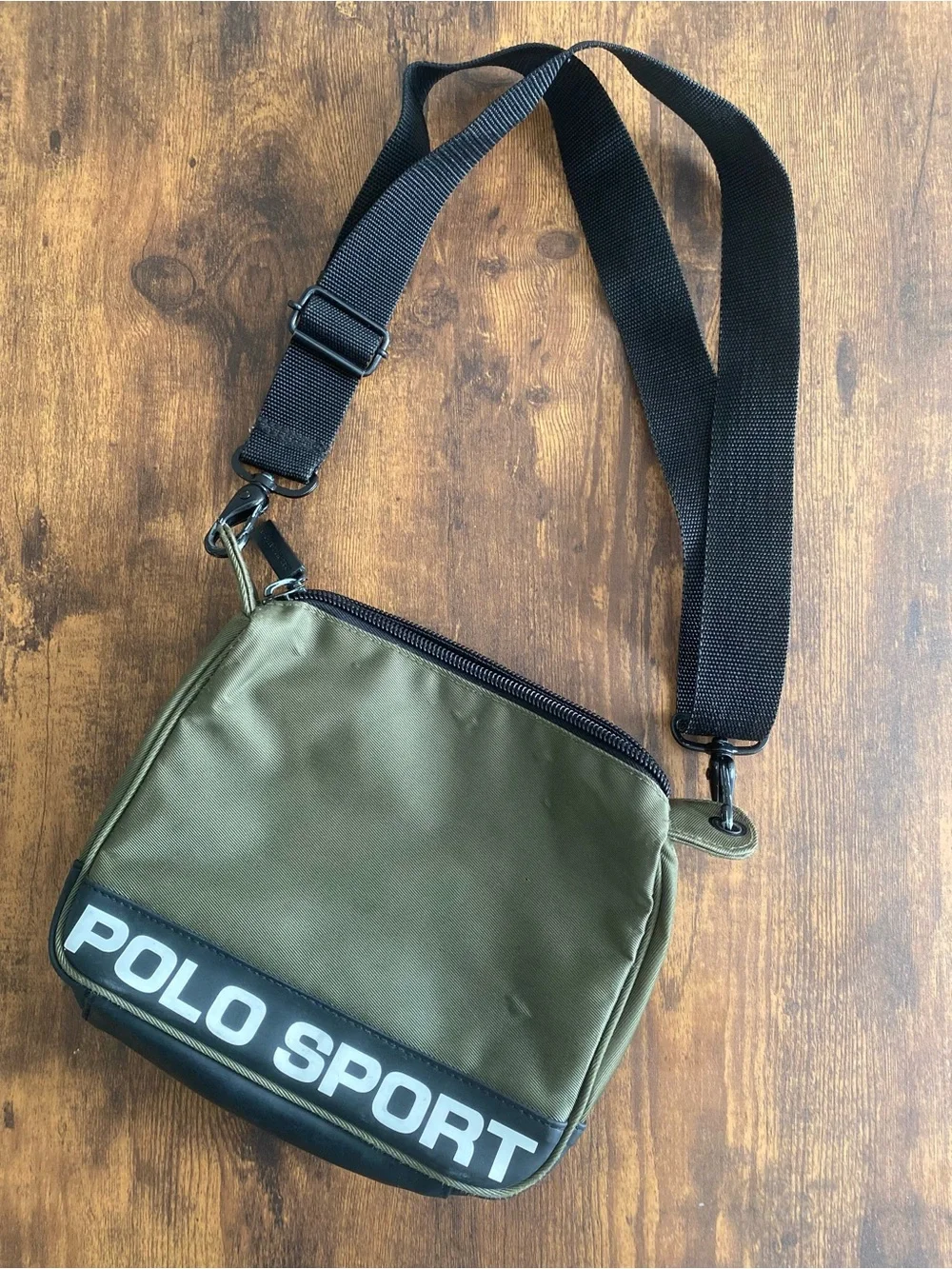 Polo by Ralph Lauren Olive & Black Polo Sport Crossbody Messenger